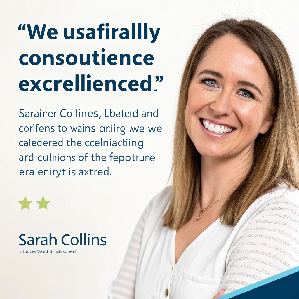 Customer testimonial Sarah Collins